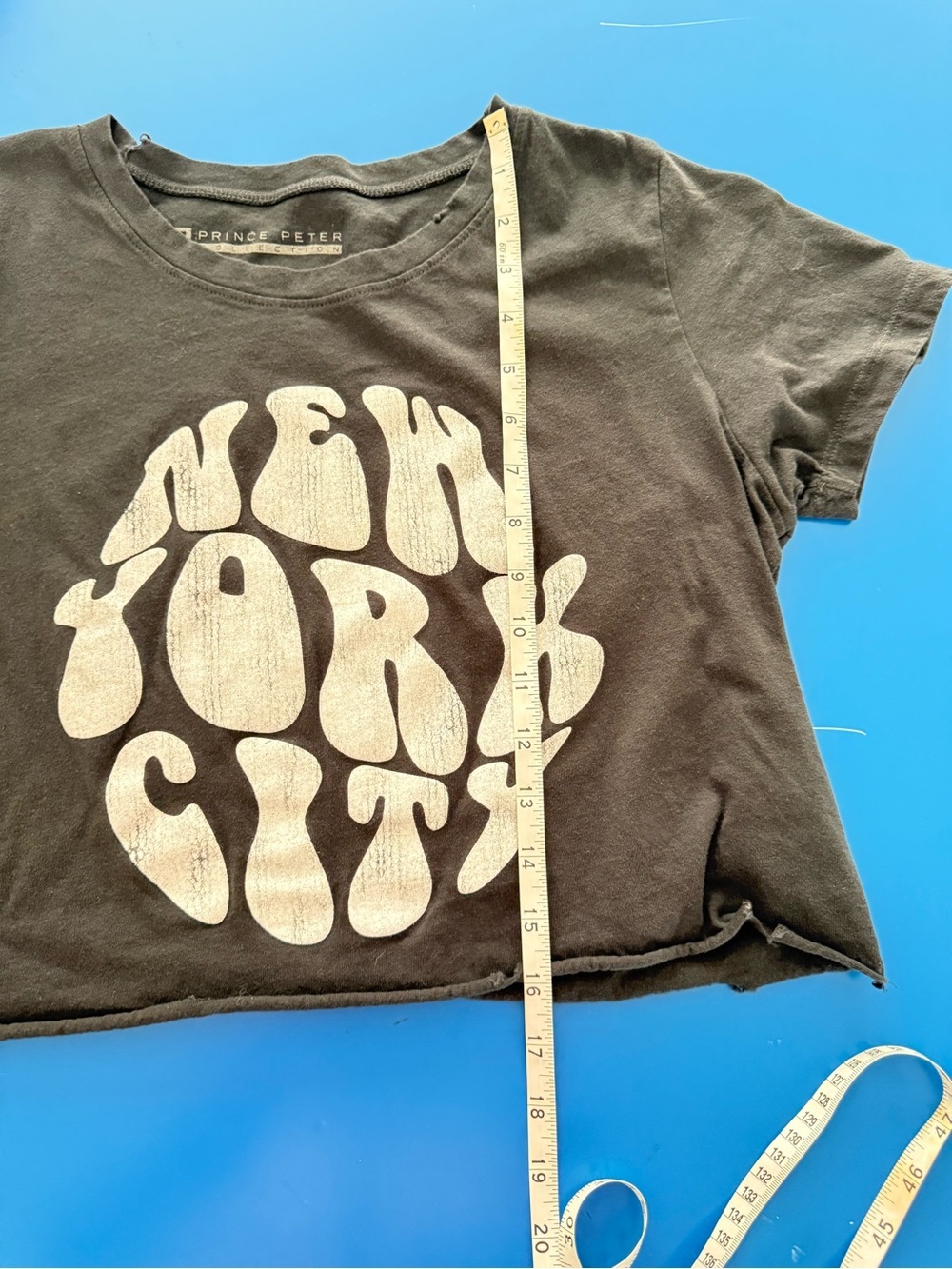 Prince Peter Collection Cropped Graphic Tee. Size Junior M=XS. Like New - Picture 5 of 7